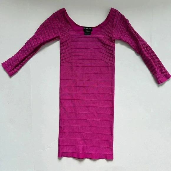 Bebe Magenta Bodycon Dress Size Small NWOT - Picture 2 of 7